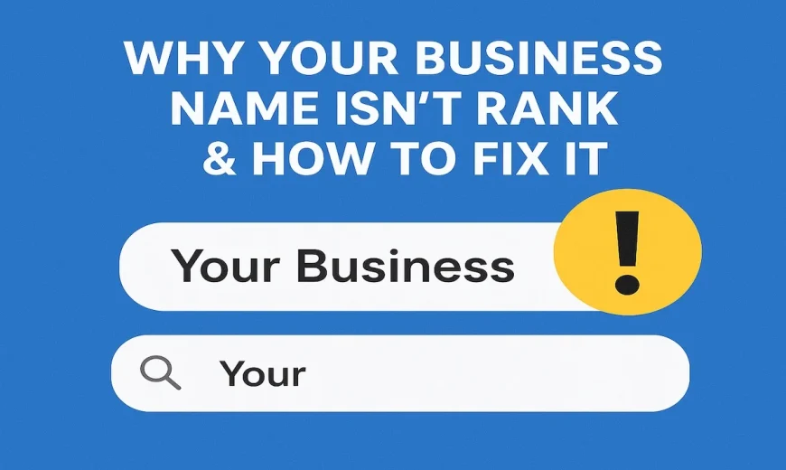 Why Your Business Name Isn't Ranking How to Fix It