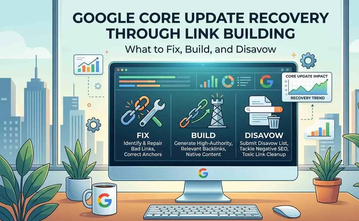 Google core update recovery link building