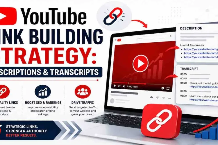 YouTube Link Building Strategy Descriptions Transcripts