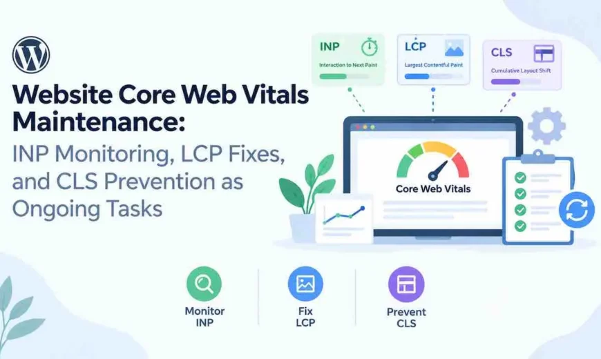 Core Web Vitals Maintenance: Fix LCP, INP and CLS Tasks