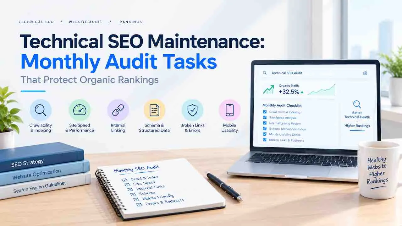 Technical SEO Maintenance: Monthly Audit Tasks That Protect Organic Rankings