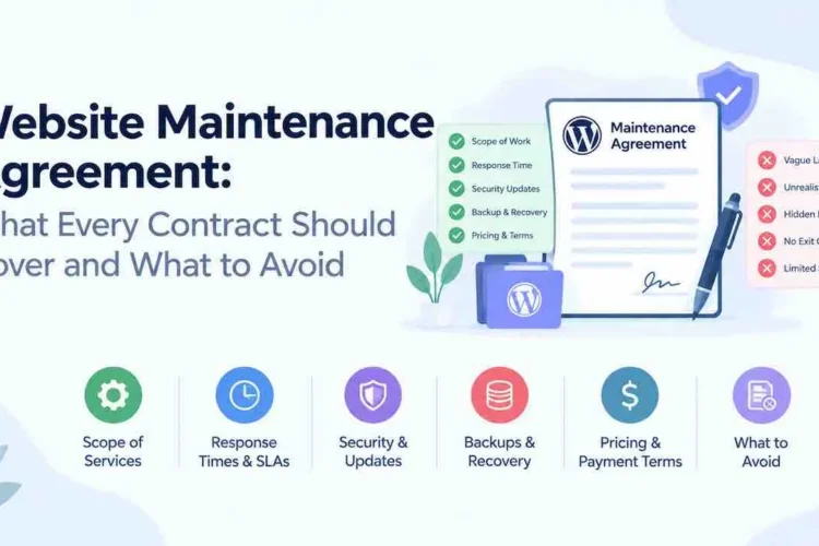 Website Maintenance Agreement: What Every Contract Should Cover and What to Avoid