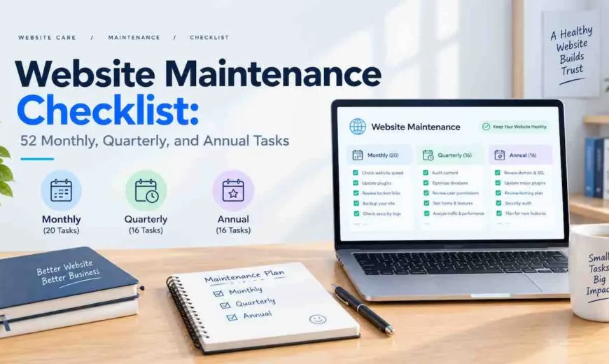 Website Maintenance Checklist: 52 Monthly, Quarterly, and Annual Tasks