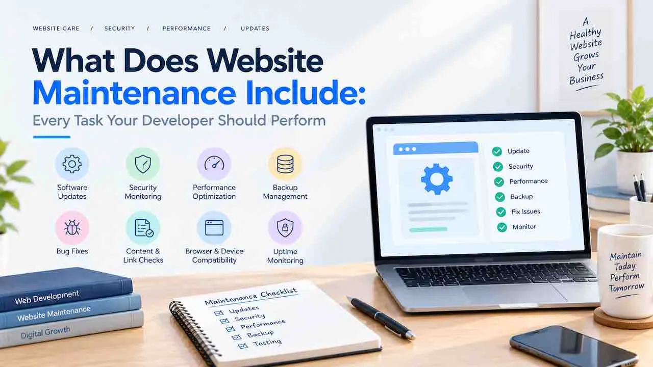 What Does Website Maintenance Include: Every Task Your Developer Should Perform